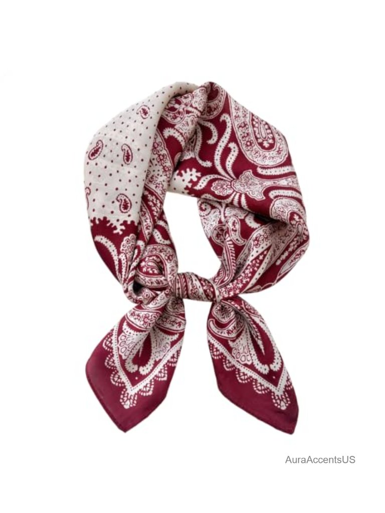 27" Square Silk Like Fashion Scarves - Multifunctional Satin Bandana Neckerchief